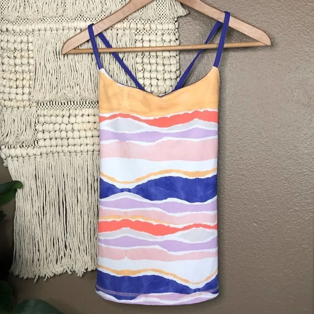 Lululemon Dancing Warrior Bleacher Stripe Top